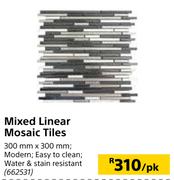 Mixed Linear Mosaic Tiles-300mm x 300mm Per pk