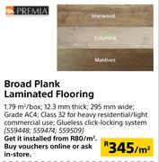 Premia Broad Plank Laminated Flooring-Per Sqm