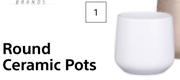 First Dutch Round Ceramic Pots-210mm (h) x 180mm (d) Each