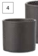 First Dutch Round Ceramic Pots-215mm (h) x 230mm (d) Each