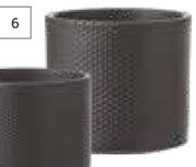 First Dutch Round Ceramic Pots -125mm (h) x 135mm (d) Each