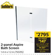 Builders 2 Panel Aspire Bath Screen 1.4m x 1.2m
