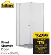 Builders Pivot Shower Door