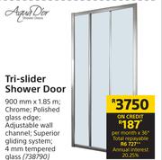 Aqua Dior Tri Slider Shower Door-900mm x 1.85m