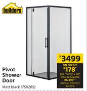 Builders Pivot Shower Door