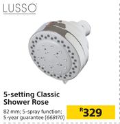 Lusso 5 Setting Classic Shower Rose