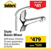 Builders Style Basin Mixer