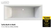 Lusso Sofia Built In Bath White-1.7m x 700mm