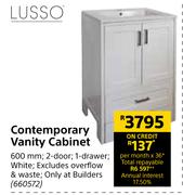 Lusso Contemporary Vanity Cabinet 600mm
