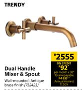 Trendy Dual Handle Mixer & Spout