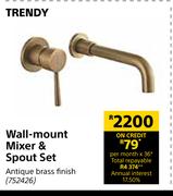 Trendy Wall Mount Mixer & Spout Set