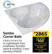 Betta Samba Corner Bath-1.4m x 1.4m x 1.4m