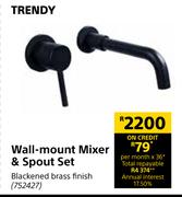 Trendy Wall Mount Mixer & Spout Set