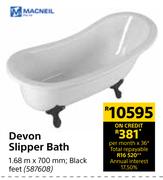 Macneil Devon Slipper Bath-1.68m x 700mm