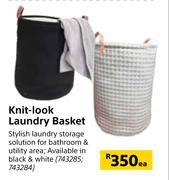 Knit Look Laundry Basket-Each