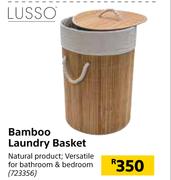 Lusso Bamboo Laundry Basket