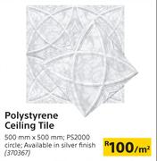 Polystyrene Ceiling Tile 500mm x 500mm-Per Sqm