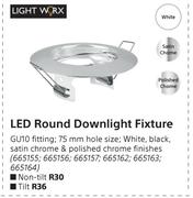 Light Worx LED Round Downlights Fixture (Tilt)