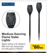 Solar Flair Medium Dancing Flame Stake Lights-Each