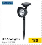 Solar Flair 3 Light LED Spotlights