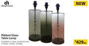 Designhouse Ribbed Glass Table Lamp-Each