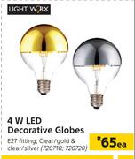 Light Worx 4 W LED Decorative Globes-Each