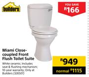 Builders Miami Close Coupled Front Flush Toilet Suite