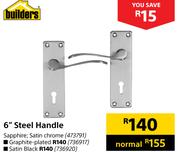 Builders 6" Steel Handle Graphite Plated