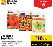 Garden Master Vegetable Seed Pack-Per Pack