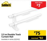 Builders 2.5m Double Track Curtain Rail