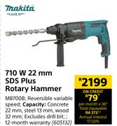 Makita 710W 22mm SDS Plus Rotary Hammer