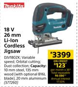 Makita 18V 26mm Li-Ion Cordless Jigsaw