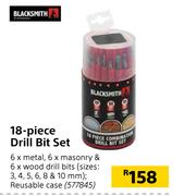 Black Smith 18 Piece Drill Bit Set