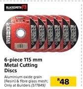 Black Smith 6 Piece 115mm Metal Cutting Discs