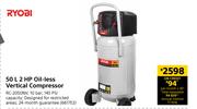 Ryobi 50L 2HP Oil Less Vertical Compressor RC-2050NV