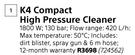 Karcher K4 Compact High Pressure Cleaner