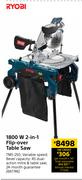 Ryobi 1800W 2 In 1 Flip Over Table Saw TMS-250