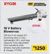 Ryobi 18V Battery Blowervac