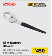 Ryobi 18V Battery Blower
