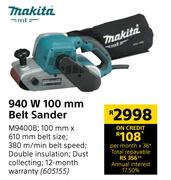 Makita 940 W 100mm Belt  Sander M9400B