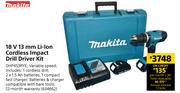 Makita 18V 13mm Li-Ion Cordless Impact Drill Driver Kit DHP453RYE
