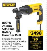 DeWalt 800W 26mm SDS Plus Rotary Hammer Drill D25133k