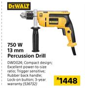 De Walt 750 W 13mm Percussion Drill DWD024