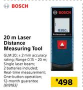 Bosch 20m Laser Distance Measuring Tool GLM 20