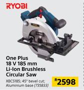 Ryobi One Plus 18V 185 mm Li-Ion Brushless Circular Saw XBCS185