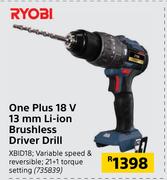 Ryobi One Plus 18V 13mm Li-Ion Brushless Drive Drill XBID18