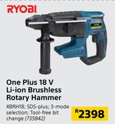 Ryobi One Plus 18V Li-Ion Brushless Rotary Hammer XBRH18