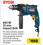 Ryobi 650W 13mm Impact Drill