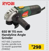 Ryobi 650W 115mm Handyline Angle Grinder HGT-650