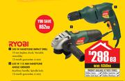 Ryobi 500W Handyline Impact Drill Or 650W 115mm Handyline Angle Grinder-Each